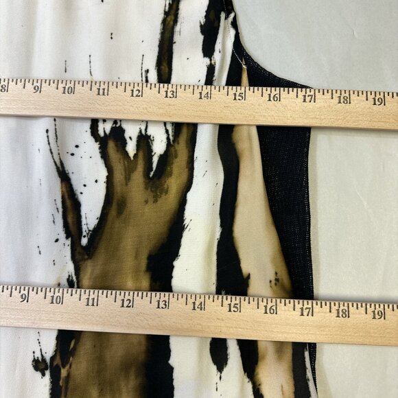 TRYB Dress Sleeveless Ruffle Hem Mesh Sides Women's sz 2 Boho - Picture 15 of 16